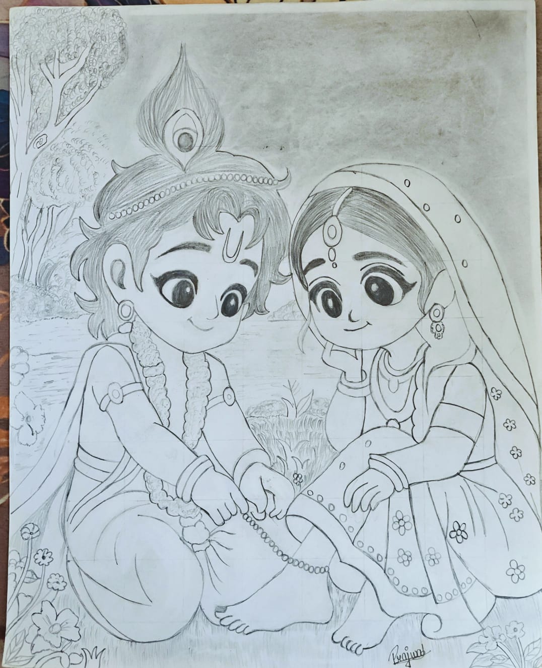 Radhe Krishna Portrait